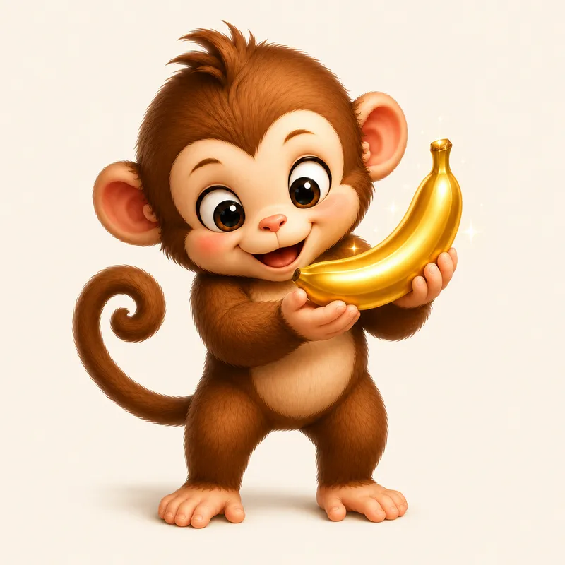 Monkey zodiac money illustration