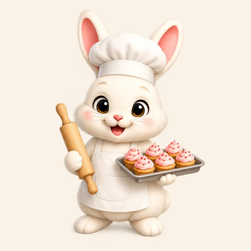 Rabbit zodiac career illustration